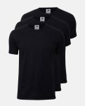 3-pack T-shirt rund hals| 100% økologisk bomuld | sort -Dovre