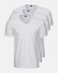 3-pack T-shirt v-neck | 100% økologisk bomuld | hvid - Dovre