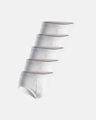 Briefs m. gylp 5-pak | 100% økologisk bomuld | Hvid