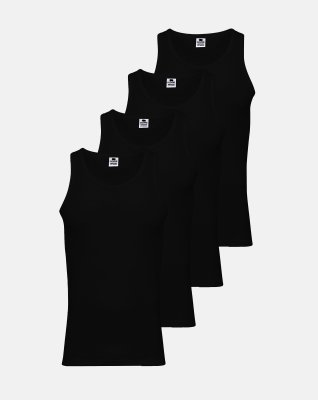 Tanktop 4-pak | 100% økologisk bomuld | Sort -Dovre