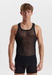 Tanktop "mesh" 3-pak | 100% merino uld | Sort -Dovre