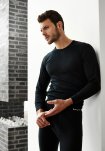 Langærmet t-shirts 2-pak | 100% merino uld | Sort -Dovre