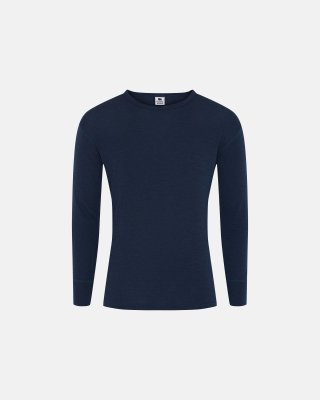 Langærmet t-shirt 2-pak | 100% merino uld | Navy