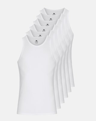 Tanktop 6-pak | Bambusviskose | Hvid