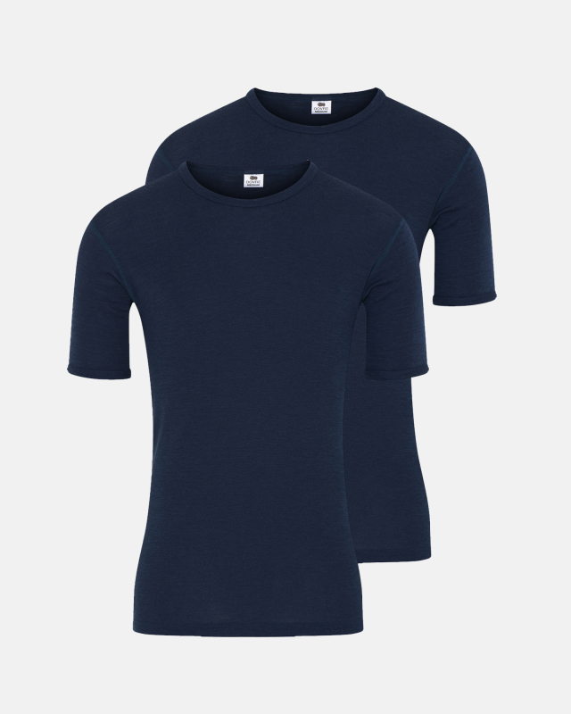 2-pack Undertrøje t-shirt | 100% merino uld | navy