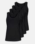 Stroptop 4-pak | GOTS bomuld | Sort -JBS of Denmark Women