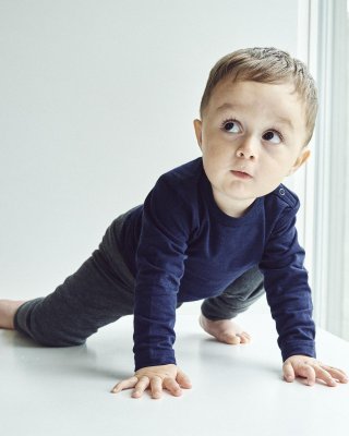 Langærmet body | 4-pak | Bambusviskose | Navy