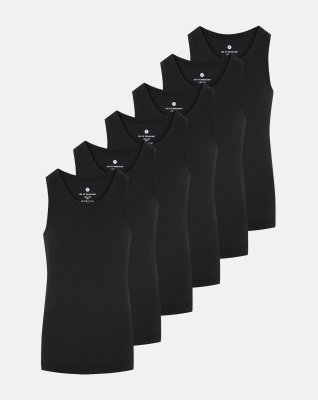 Singlet | 6-pak | Bambusviskose | Sort -JBS of Denmark Kids