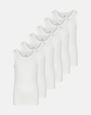 Singlet | 6-pak | Bambusviskose | Hvid -JBS of Denmark Kids