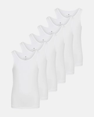 Singlet | 6-pak | Bambusviskose | Hvid