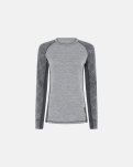 Langærmet t-shirt | 100% merino uld | grå -Dovre Women