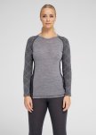 Langærmet t-shirt | 100% merino uld | grå -Dovre Women