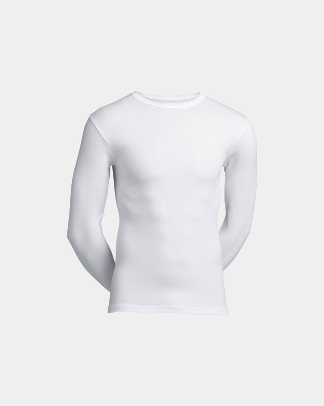 “Classic” langærmet t-shirt | bomuld | hvid