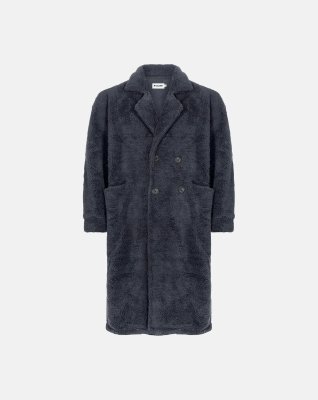 Fleece frakke | polyester | navy -Resteröds
