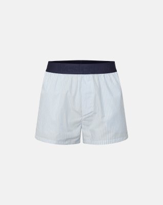 Pyjamas shorts | 100% økologisk bomuld | blåstribet -Resteröds