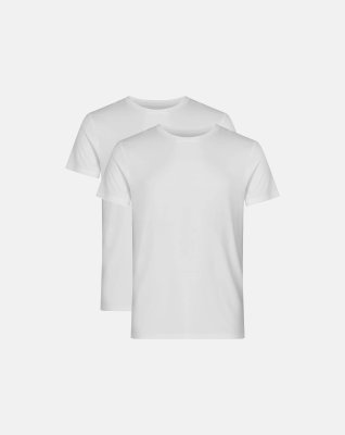 2-pak t-shirt |  bambus | hvid -Resteröds