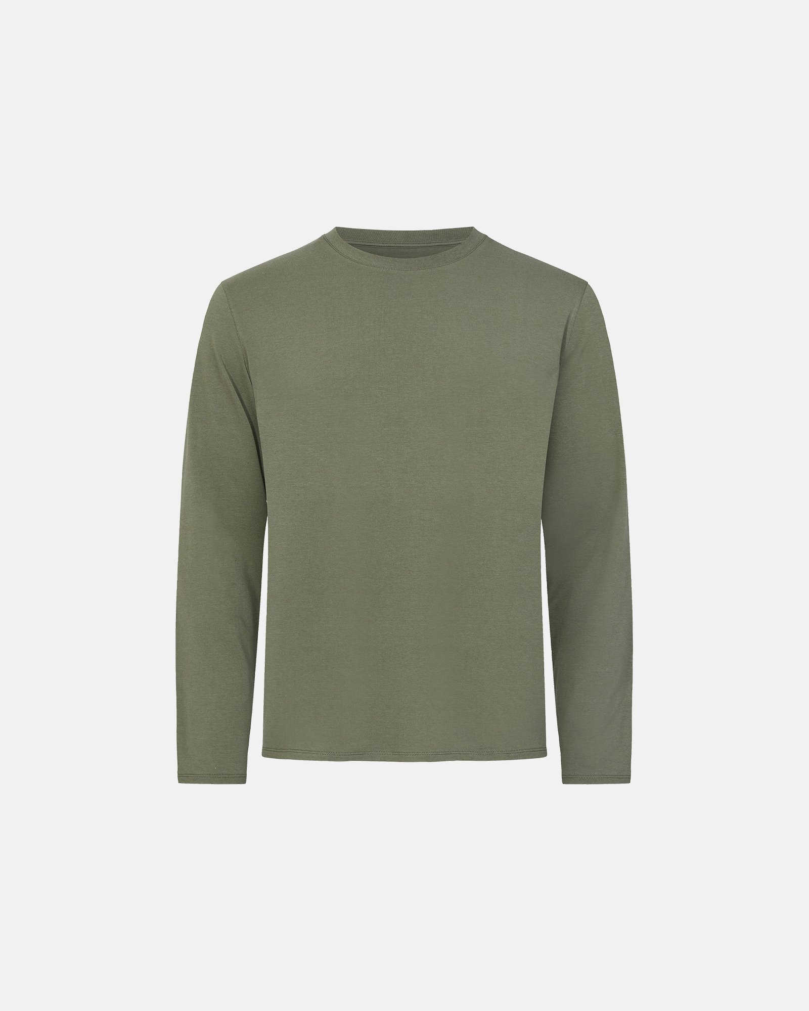Langærmet t-shirt | Bambusviskose | Grøn -Resteröds