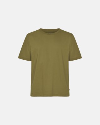 T-shirt "mid-sleeve" | 100% GOTS bomuld | olivengrøn -Resteröds