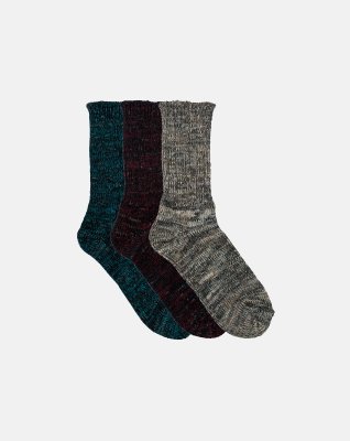 3-pak rag sokker | bomuld | multifarvet -Resteröds