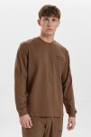 Langærmet t-shirt | 100% økologisk bomuld | brun -Resteröds
