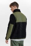 Jakke "panel fleece" | recycled polyester | sort -Resteröds