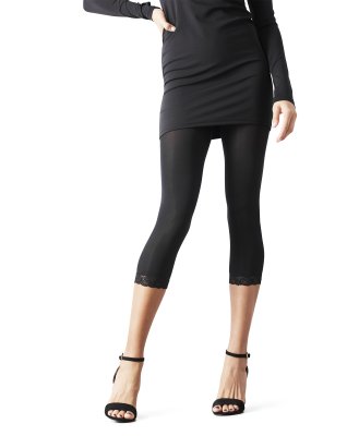 3/4 leggings 3D | 60 denier | Sort -Decoy
