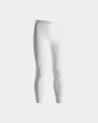 Long johns m. gylp 2-pak | 100% økologisk bomuld | Hvid