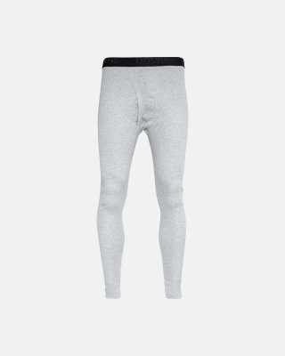 Long johns m. gylp 2-pak | 100% økologisk bomuld | Lys grå