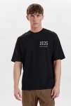 T-shirt "mid sleeve" | 100% økologisk bomuld | sort -Resteröds