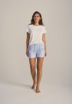 Pyjamas shorts |  bambus | blå/hvid strib -JBS of Denmark Women