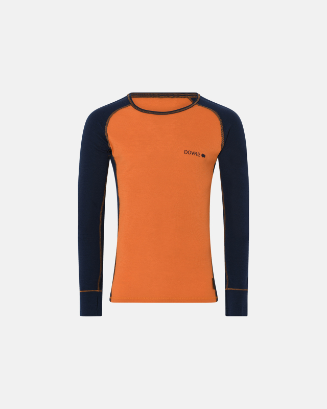 Langærmet undertrøje | 100% merino uld | orange