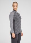 Langærmet undertrøje zip | 100% merino uld | grå -Dovre Women