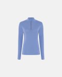 Langærmet trøje med lynlås | 100 % uld | blå -Dovre Women
