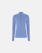 Langærmet trøje med lynlås | 100 % uld | blå - Dovre Women