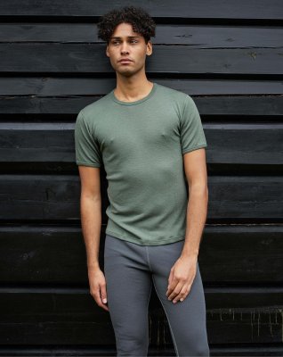 Undertrøje t-shirt | 100% merino uld | grøn -Dovre