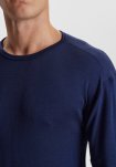"Wool" langærmet t-shirt | 100% merino uld | navy -JBS