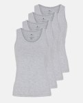 4-pack Top med brede stropper | bambus | grå melange -JBS of Denmark Women