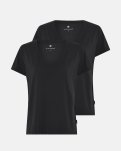 T-shirt v-neck 2-pak | Bambusviskose | Sort -JBS of Denmark Women
