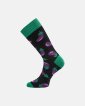 Strømper | Bomuld | Sort med aubergine - Claudio