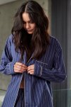 Pyjamasskjorte | 100% økologisk bomuld | blå -JBS of Denmark Women