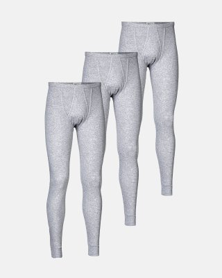 Long johns "original" 3-pak | 100% bomuld | Grå