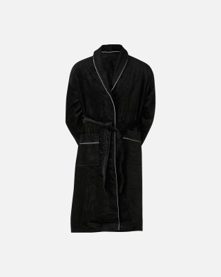 Badekåbe | 100% velour bomuld | Sort