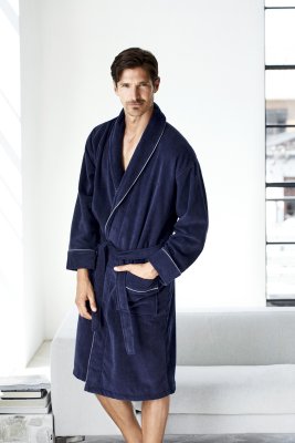 Badekåbe | 100% velour bomuld | Marine