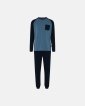 Pyjamas | bambusviskose | blå/sort m. lomme - JBS