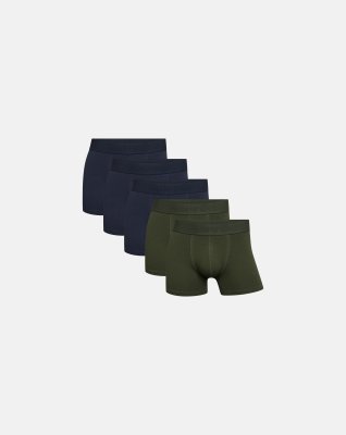 Tights "gunnar" 5-pak | Økologisk bomuld | Navy/army -Resteröds