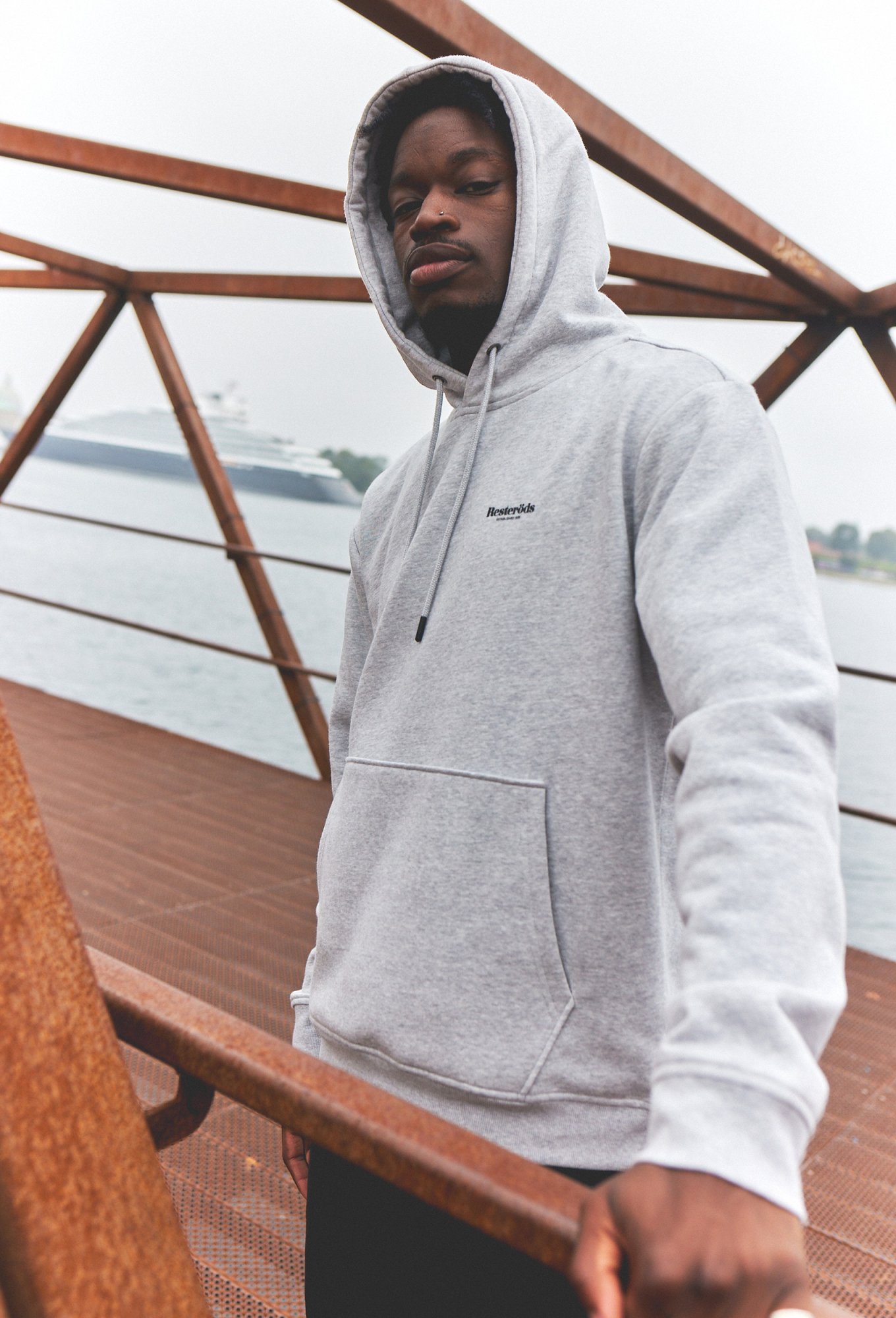Hoodie | Bomuld | Lys grå -Resteröds Hoodie | Bomuld | Lys grå -Resteröds