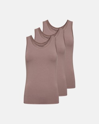 Tanktop 3-pak | Økologisk bambusviskose | Rose