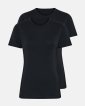 2-pak T-shirt | 100% uld | sort - Dovre Women