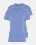 2-pak T-shirt | 100% uld | blå -Dovre Women