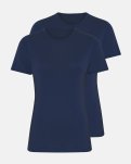 T-shirt 2-pak | 100% merino uld | Navy -Dovre Women